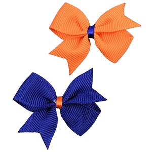 Boise State Infant Bow Set - Tiny Bows on Velcro by Miss Ashley Originals - main view