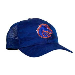 Boise State Hat 970Ss Camo Royal Bronco Center Logo Embd Snap Back