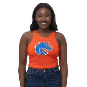 Image of BOISE STATE WOMEN CROP TANK FIRST DOWN -  orange