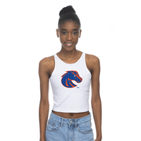 Image of BOISE STATE WOMEN CROP TANK FIRST DOWN -  white