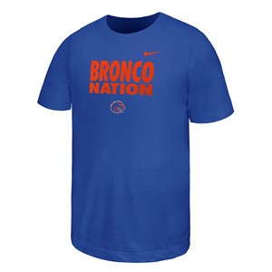 Boise State Youth T-Shirt - Bronco Nation Royal Blue by Nike - main view