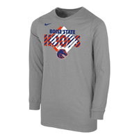 Image of Boise State Youth Tee Basketball Hoops Long Slv