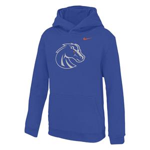 Boise State Youth Hoodie, Logo Royal by Nike