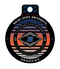 Boise State Decal Black Circles Around Color Lines