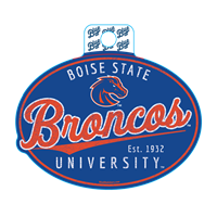 Boise State Decal Oval Over Logo Script Broncos Est 1932