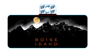 Boise, Id Decal Sawtooth Mountain Moonrising