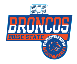 Boise State Decal Broncos Split Over Circle Logo Under