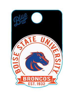 Boise State Decal Bronco In Circle