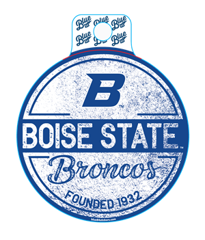 Boise State Decal B Over Wordmark-Script Broncos