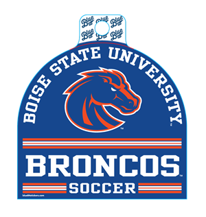 Boise State Decal Soccer Under Broncos