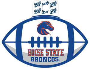 Boise State Decal - Football Logo Over Broncos by Blue 84 - main view