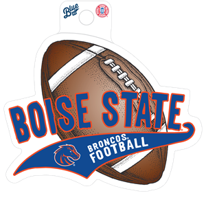 Boise State Decal - Wordmark Inside Football, Large by Blue 84 - main view