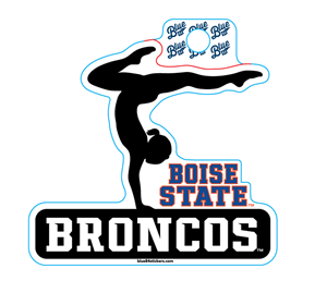 Boise State Decal Gymnast Broncos