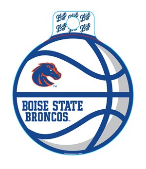 Boise State Decal Basketball Logo Over Broncos
