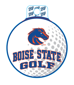 Boise State Decal Golf On Ball Logo Over
