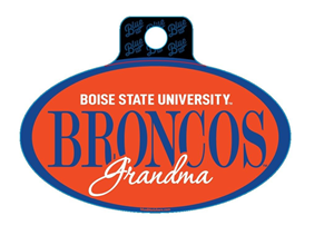 Boise State Grandma Decal Oval University Broncos Over Script