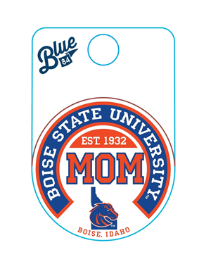 Boise State Mom Decal Round Over Logo In Idaho