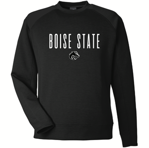 Boise State Black Crewneck Sweatshirt - Logo Under Wordmark by J. America - main view