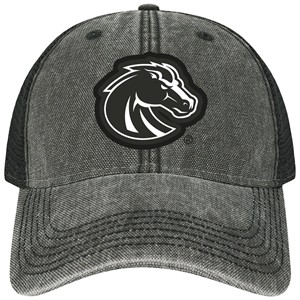 Boise State Cap - Black Bronco Logo Mesh Back Charcoal by Legacy - main view