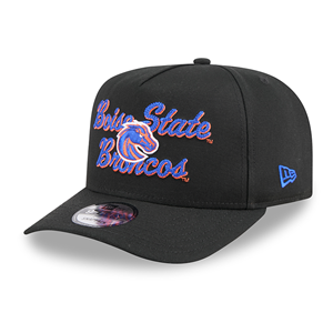 Boise State Cap - Script Boise State Broncos Snapback Black by New Era, Black - main view