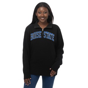 Boise State Women’s Quarter Zip - Arch Wordmark by ZooZatz - main view
