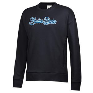 Boise State Women’s Crewneck - Script Everly by Big Cotton - main view