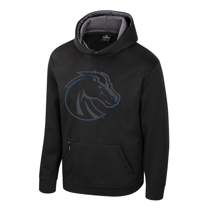 Boise State Youth Hoodie - Blackout Bronco by Colosseum (SKU 13458904659) Boise State Youth Hoodie - Blackout Bronco by Colosseum - main view
