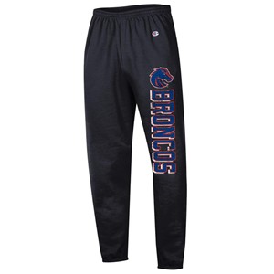 Boise State Youth Sweatpants - Vertical BRONCOS Left-Leg Black by Champion - main view