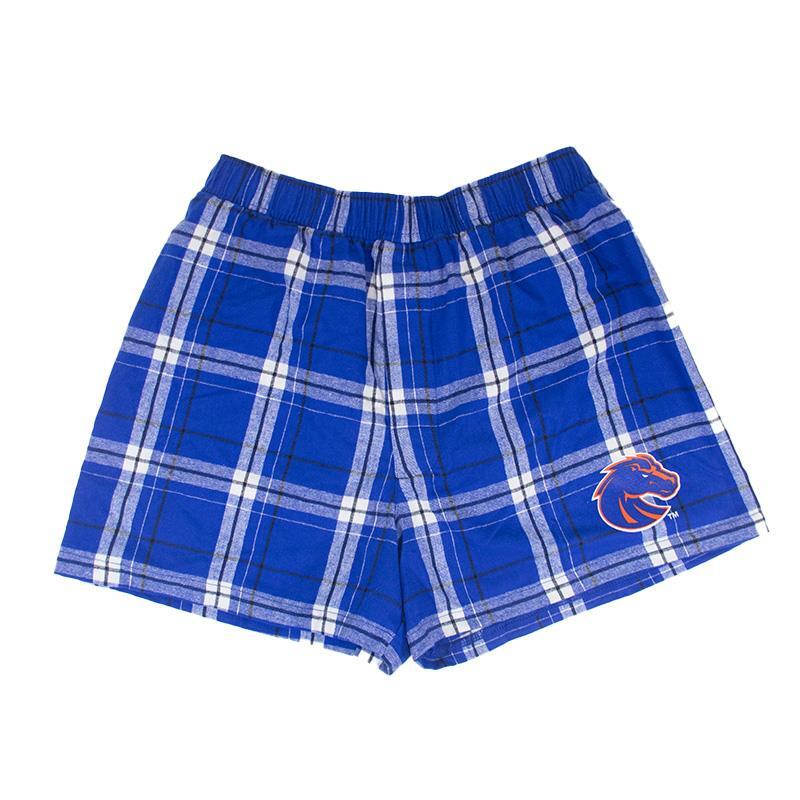 Boise State Plaid Boxer Shorts with Logo by Boxercraft (SKU 13431051497) Boise State Plaid Boxer Shorts with Logo by Boxercraft - main view