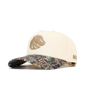 Boise State Hat, Camo Bill Bronco Logo by No Rivals
