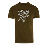 Image of BOISE, ID TEE IN TRIANGLE OVER STATE -  olive