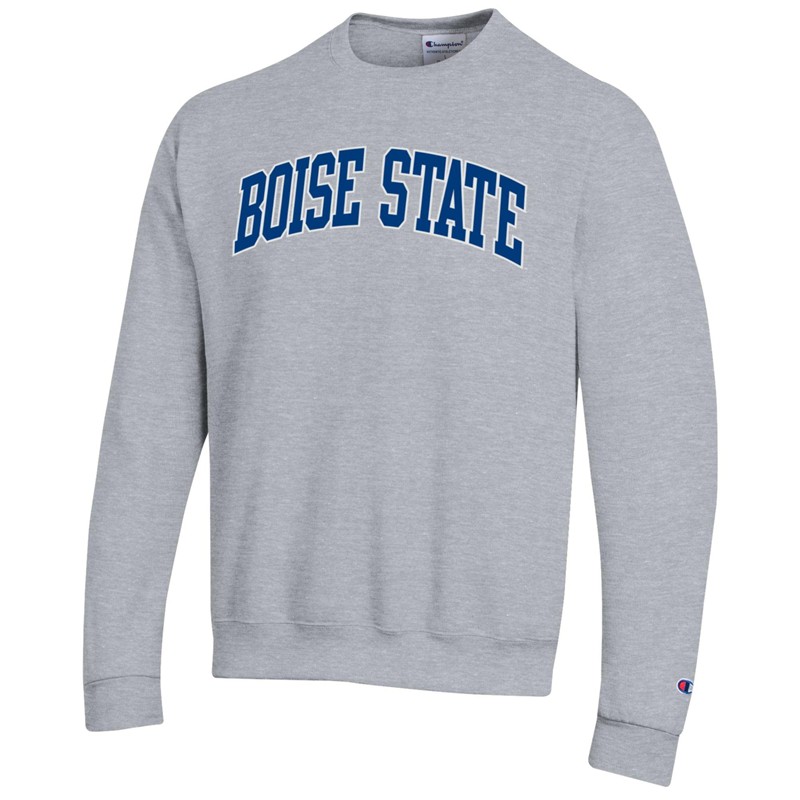 Boise State Crewneck - Arch White Outline Royal Gray by Champion (SKU 13399825524) Boise State Crewneck - Arch White Outline Royal Gray by Champion - main view