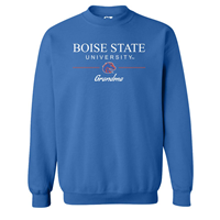 Boise State Grandma Crew Under University Logo In Line