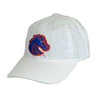 Image of Boise State Hat Bronco Logo Cotton Adj-White