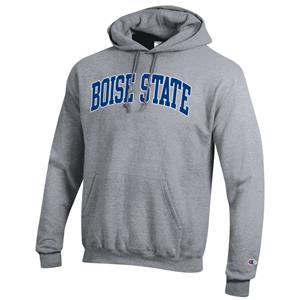 Boise State Hood Arch Wordmark Champion White Outline Royal-Gray