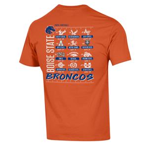 Image of BOISE STATE TEE FOOTBALL 25 SCHEDULE TEE -  orange