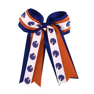 Boise State Hair Bow - Layered Chevron Pony by Miss Ashley Originals - main view