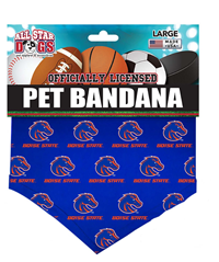 Image of BOISE STATE DOGGIE BANDANA REPEATING BRONCOS -  royal