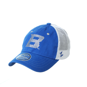 Image of Boise State Women Hat Relax "B" Mesh Flirt Ryl/Wht