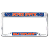 Image of Boise State License Plate Frame Dome Color Strip Grandparent