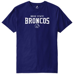 Boise State Men's T-Shirt - Broncos Over Logo by League - main view