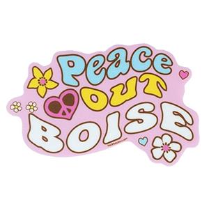 Boise, Id Decal Peace Out Boise Flower Power