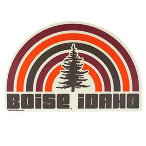 Boise, Id Decal Retro Rainbow Tree Decal