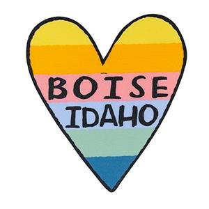 Boise, Id Decal Rainbow Heart Idahome