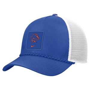 Boise State Cap - Bronco in Square Royal Blue and White by Nike - main view