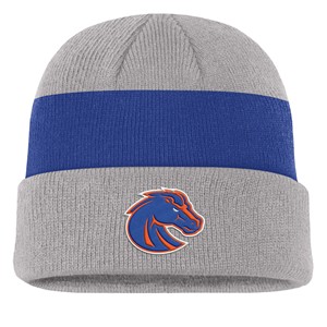 Boise State Beanie - Royal Stripe Gray and Royal Blue by Nike - main view