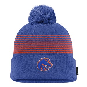 Boise State Youth Beanie - Orange Lines Pom by Nike - main view