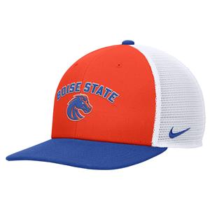 Boise State Hat Flat Bill 3 Color Panel Boise State Over Logo Snapback