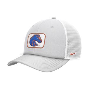 Image of BOISE STATE HAT  EMBD PATCH TRUCKER SNAPBACK -  white