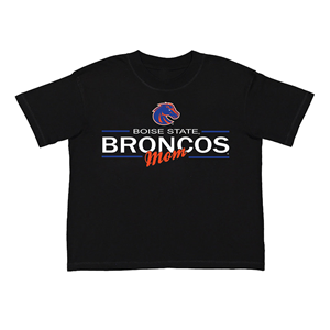 Boise State Tee, Big Broncos Over Mom by CI Sport, Black